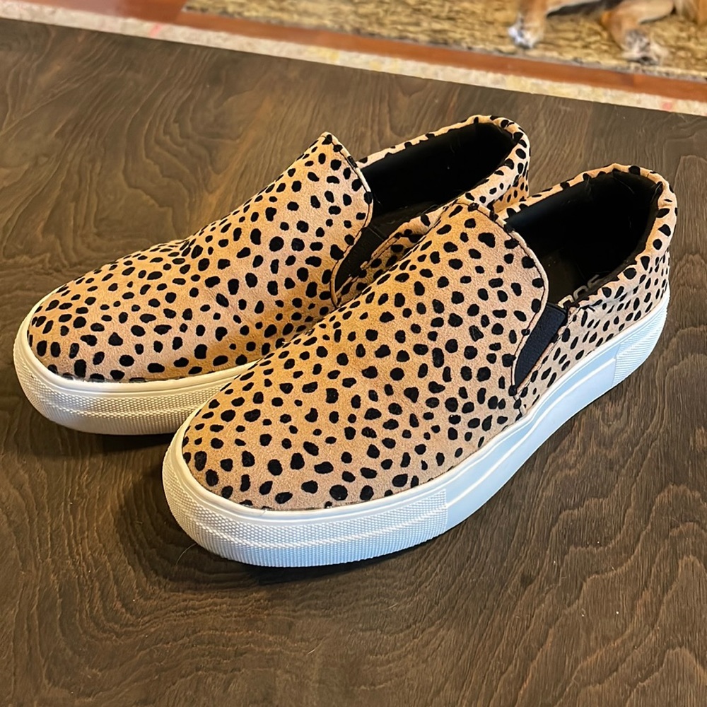 SODA Animal Print Slide Sneakers